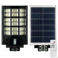 LAMPI LED STRADALE SOLARE - Reduceri Lampa LED Iluminat Stradal 900W Solara cu Senzor Miscare si Telecomanda GRAND Promotie